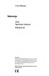 Tektronix 2712 User Manual