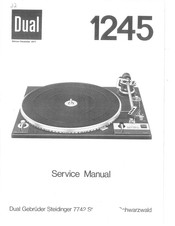 Dual 1245 Service Manual