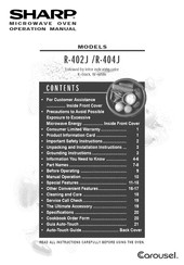 Sharp R-404J Operation Manual