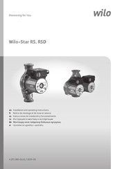 Wilo Star RSD Series Installation And Operating Instructions Manual