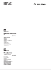 Ariston PC 640 N T X AUS.1 Operating Instructions Manual
