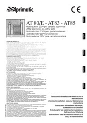Aprimatic AT 83 Manual