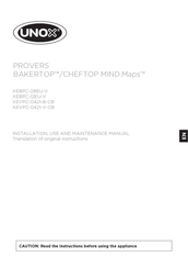 Unox XEVPC-0421-B-CB Instructions For Installation, Use And Maintenance Manual