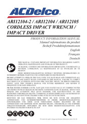 ACDelco ARI12104-2 Manual