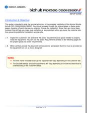 Konica Minolta BIZHUB PRO C5500 Setup Manual