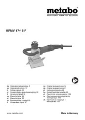 Metabo KFMV 17-15 F Original Instructions Manual
