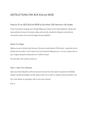 ACR Electronics AIS Link MOB Instructions Manual