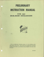 Tektronix 565 Instruction Manual