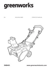 GreenWorks SNB403 Operator's Manual