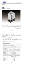 GGM GPA-U Manual