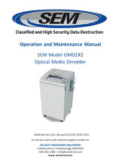 SEM OMD2X2 Operation And Maintenance Manual