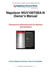 Napoleon ULTIMATE 9700 Series Installation And Operating Instructions Manual