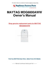 Maytag NEPTUNE MD68 Use & Care Manual