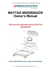 Maytag NEPTUNE MD98 Use & Care Manual
