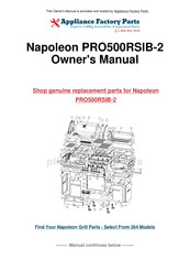 Napoleon Prestige Pro 500 RB Owner's Manual