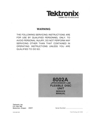 Tektronix 8002A Service Manual