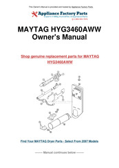 Maytag Performa HY-2 Use & Care Manual