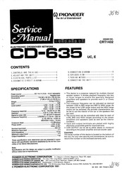 Pioneer CD-635 Service Manual