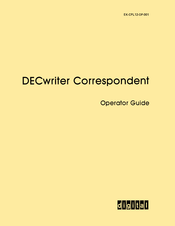 Digital Equipment DECwriter Correspondent Operator's Manual