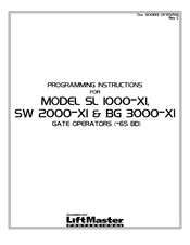 Chamberlain LiftMaster BG 3000-X1 Programming Instructions Manual