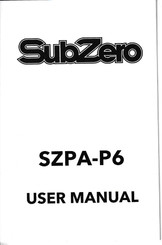 Subzero SZPA-P6 User Manual
