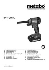 Metabo BP 18 LTX BL Original Instructions Manual