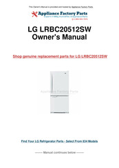 LG LRBC20512SW Owner's Manual