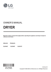 LG DLE3450 Series Owner's Manual