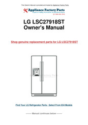 LG LSC27918ST Owner's Manual