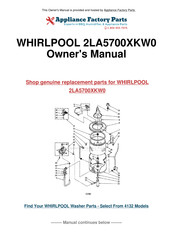 Whirlpool 3lA5700XK Use & Care Manual