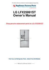 LG LFX25991ST Owner's Manual
