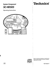 Technics SC-HD505 Operating Instructions Manual