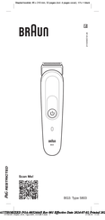 Braun BG3 Manual