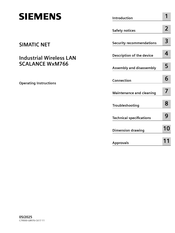 Siemens SIMATIC NET SCALANCE WAM766-1 Operating Instructions Manual