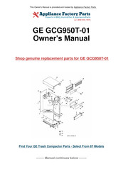GE Compactall GCG950 Use And Care Manual