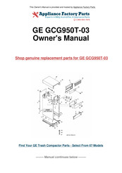 GE Compactall GCG950 Use And Care Manual