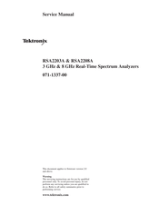 Tektronix RSA2203A Service Manual