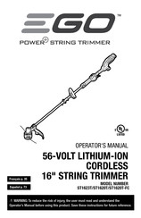 EGO ST1620T Operator's Manual
