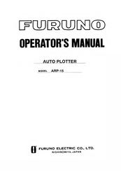 Furuno Auto Plotter ARP15 Operator's Manual