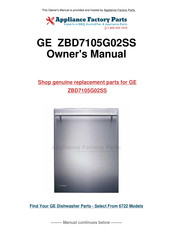 GE Monogram ZBD6905 Owner's Manual