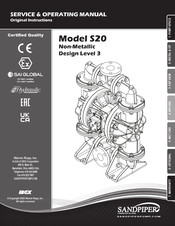 Warren rupp Sandpiper S20 Metallic Service & Operating Manual