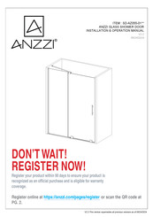 Anzzi SD-AZ055-01 Series Installation & Operation Manual