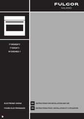 Fulgor Milano F1SM24 3 Series Instructions For Installation And Use Manual