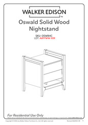 Walker Edison OSWB4C Manual