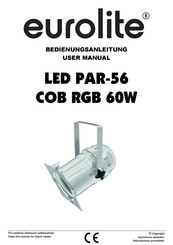 EuroLite LED PAR-56 COB RGB 25W User Manual
