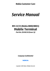 Nokia 8800 Service Manual