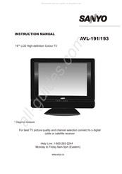 Sanyo AVL-193 Instruction Manual