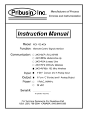 Pribusin RCI-100 Series Instruction Manual