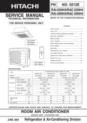 Hitachi RAI-40NH4 Service Manual
