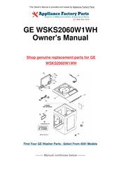 GE Spacemaker WSKS2060 Owner's Manual